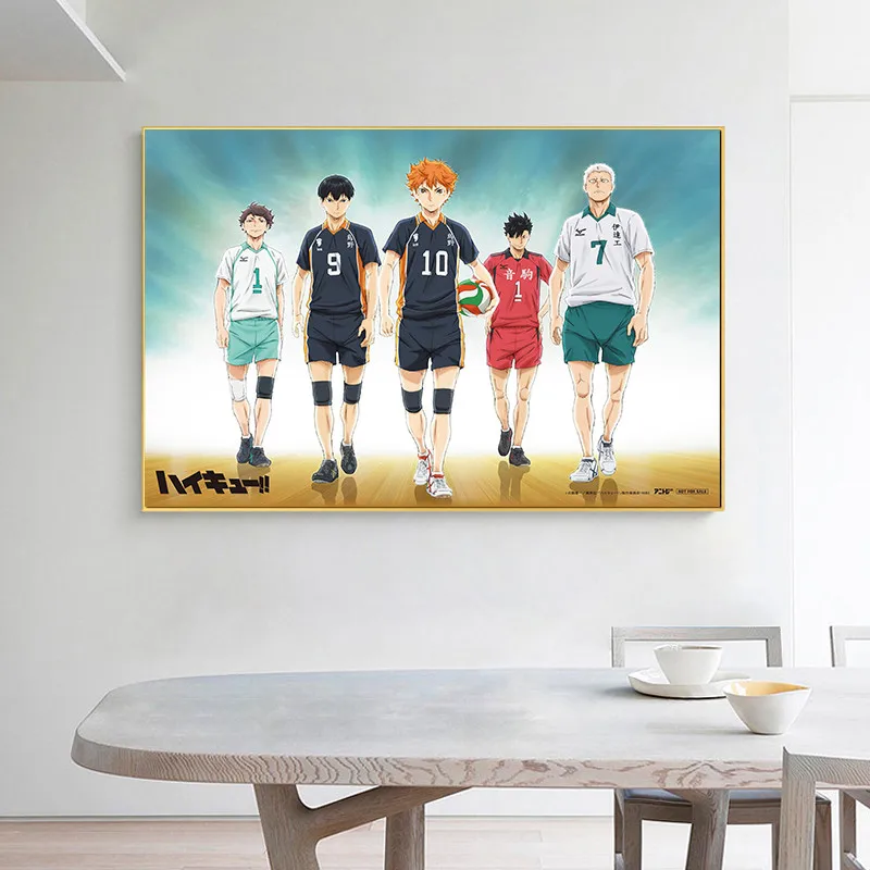 Японское Аниме Haikyuu настенное искусство плакат простота принт в мусульманском