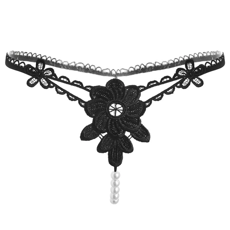 

Кружевные стринги с жемчугом и низкой талией, вышитые, привлекательные, полностью прозрачные, с открытой промежностью, футболки, экзотическ...