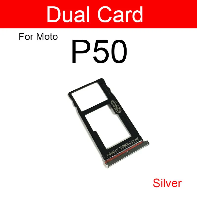 

Dual & Singal Sim Card Tray Holder For Motorola Moto P50 Sim Micro Reader Card Slot Adapters Card Socket Replacement Repair