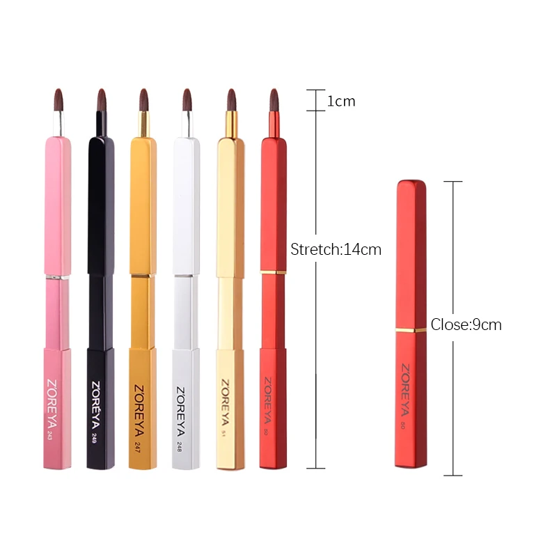 Бренд Zoreya черная выдвижная кисть для губ синтетические инструменты волос и