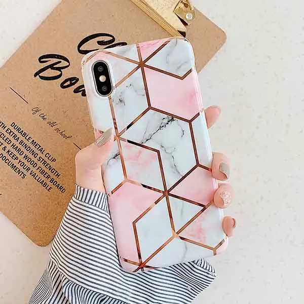 Чехол для телефона SUYACS Fantasy Dream marble для iPhone 11 Pro Max 7 8 Plus X XR XS Max 6 6S гальванический геометрический мягкий чехол-накладка - Color: f