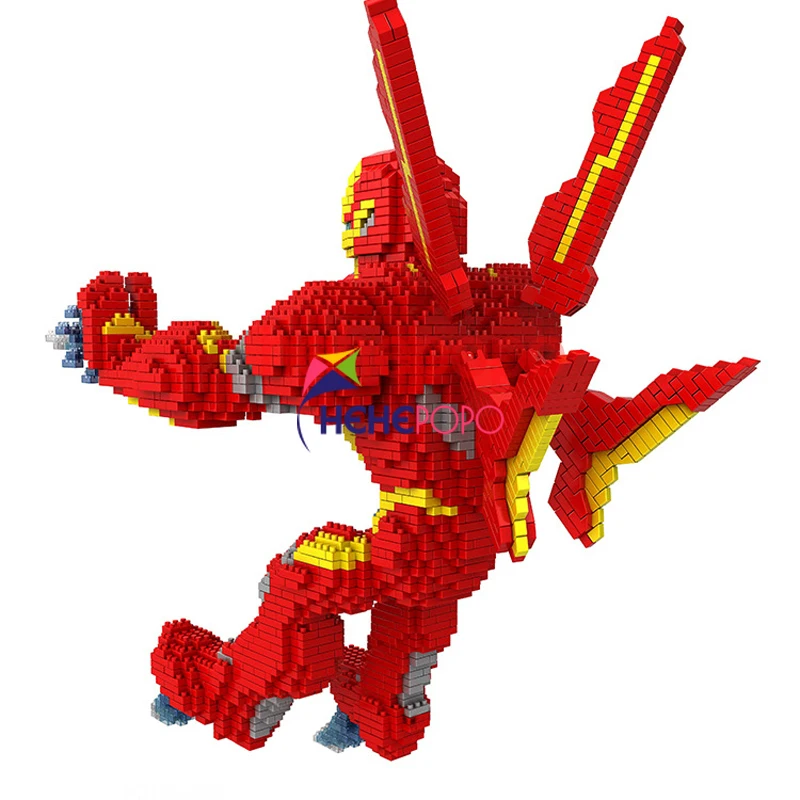 

8831-2 3250pcs+ Ironman Micro Block Big Size Building Block Super Hero Model Cartoon Auction Figures Blocks for Children Gifts