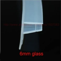 f shape silicone rubber shower door glass seal strip weatherstrip for 6mm glass