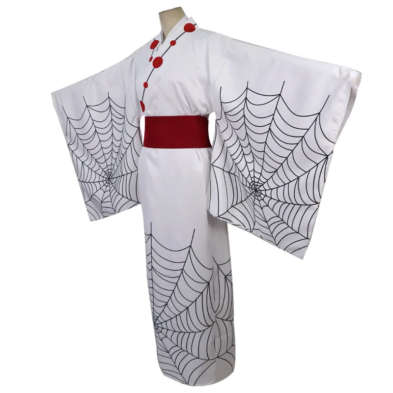 

Japanese Anime Ghost Slayer Twelve Ghost Moon Spider Tired Japanese Kimono Cosplay Full Set of Female and Male Costumes