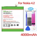 Wisecoco WT330 Батарея для Nokia 4,2 TA-1184 TA-1133 TA-1149 TA-1150 TA-1157 мобильного телефона в наличии высокого качества + номер для отслеживания