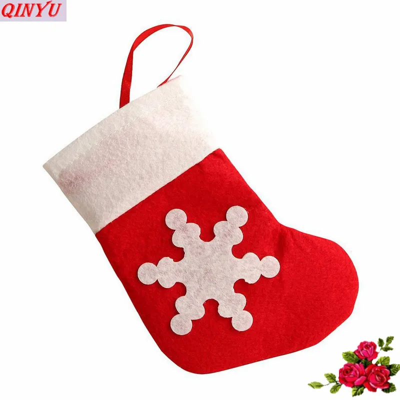 3 Pcs Merry Christmas Candy Boots Gifts Bag Decorations For Home Xmas Santa Stocking Natal Decor New Year Decoration 5 | Дом и сад
