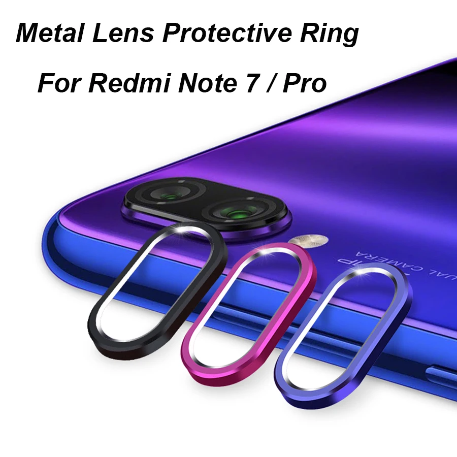 Redmi Note 7 Tempered Glass Pro Metal Camera Lens Protective Ring Screen Protector Phone Global Note7 Xiaomi | Мобильные телефоны и