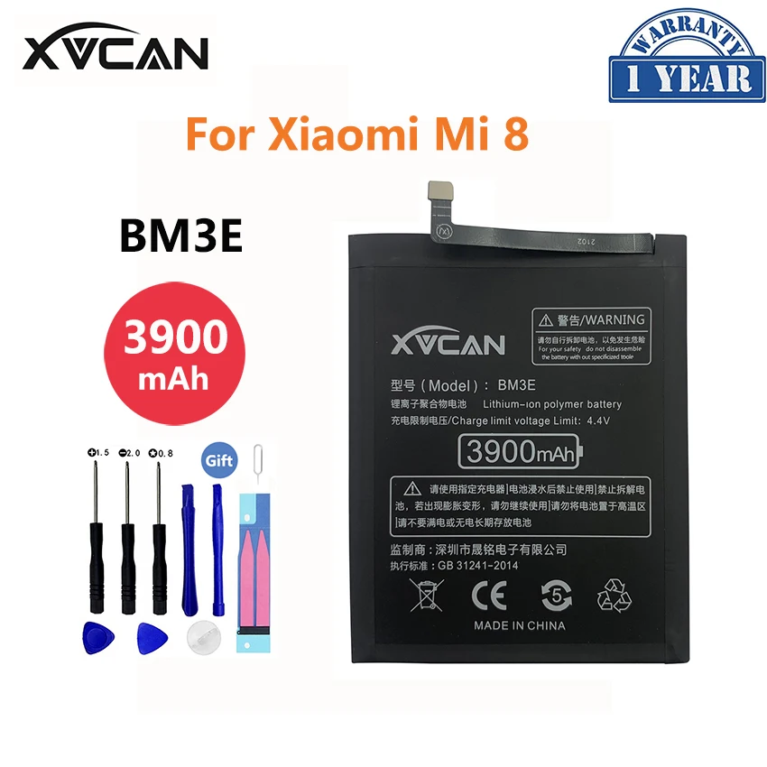 Оригинальный аккумулятор XVCAN BM3E для Xiaomi Xiaomi8 Mi 8 Mi8 M8 реальный большой емкости 3900