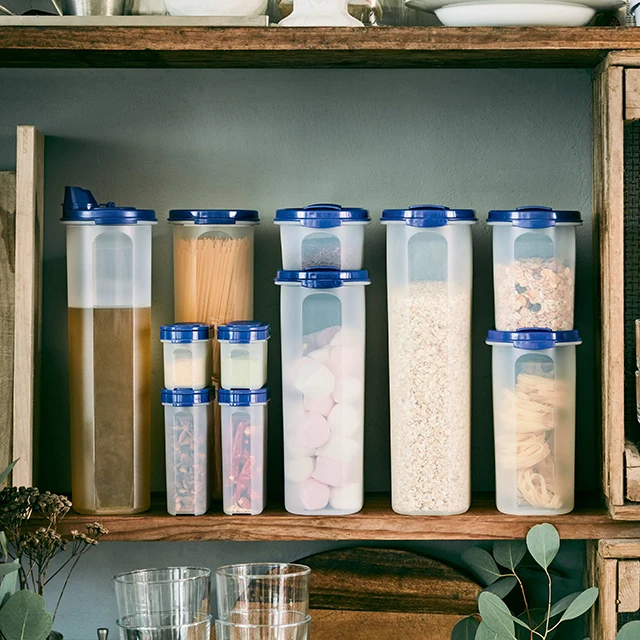 Tupperware овальная серия для хранения сухих продуктов контейнер 1 7 л (5) Синий