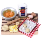 Красочный 1 комплект 112 Миниатюрный Кукольный Дом Кухня Яйца молоко хлеб на борту для детей ролевая игра посуда