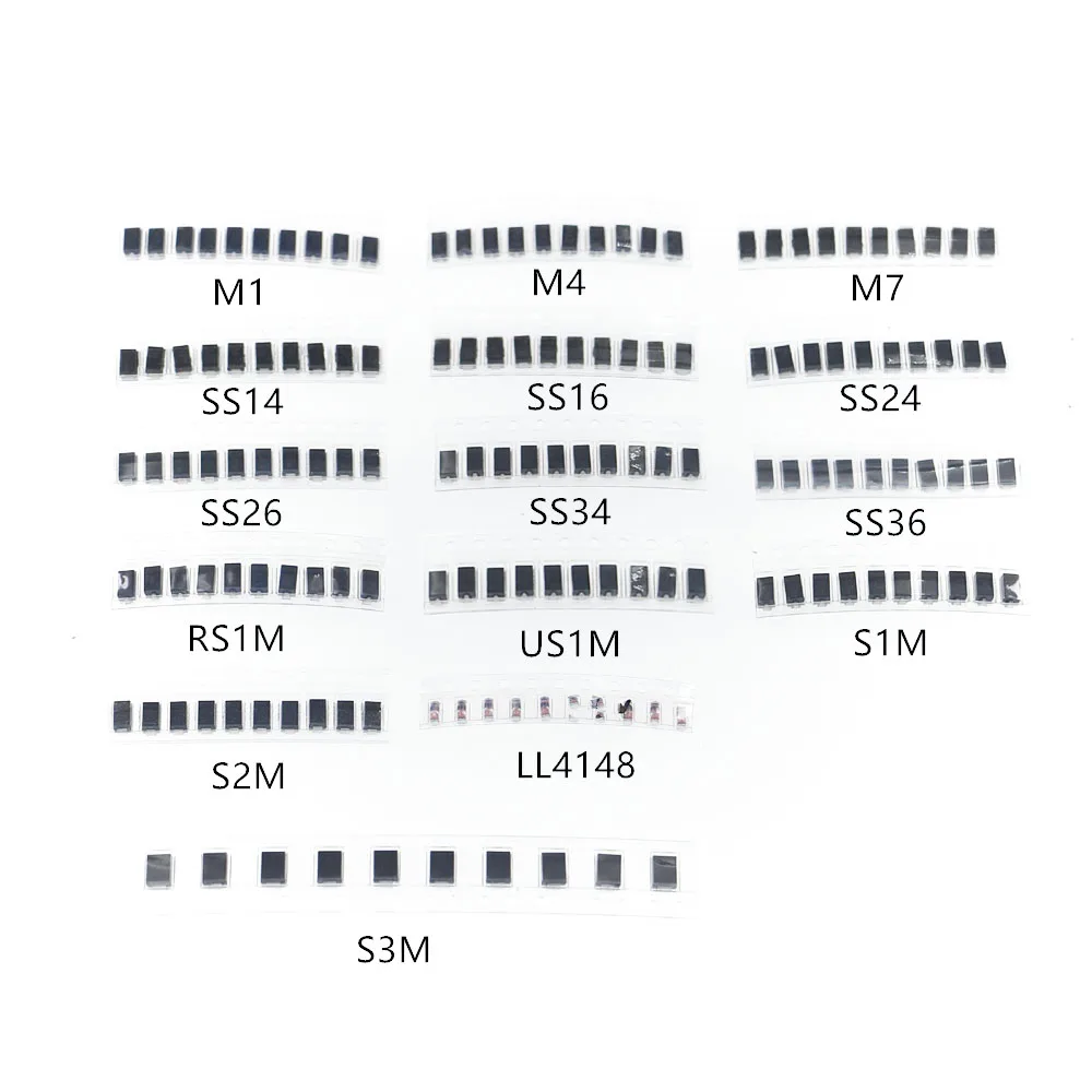 

150pcs 15 specifications / SMD SMD switch tube / fast recovery / rectifier tube / Schottky diode set