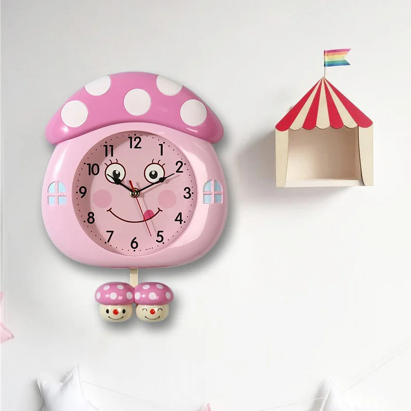 Настенные часы для спальни гостиной маленькие настенные с изображением грибов