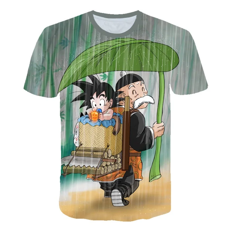 Супер Saiyan/футболка с 3D принтом «Жемчуг дракона» Z Goku, летняя модная футболка, топы для мальчиков, одежда с 3D принтом, Детская футболка с рисунком