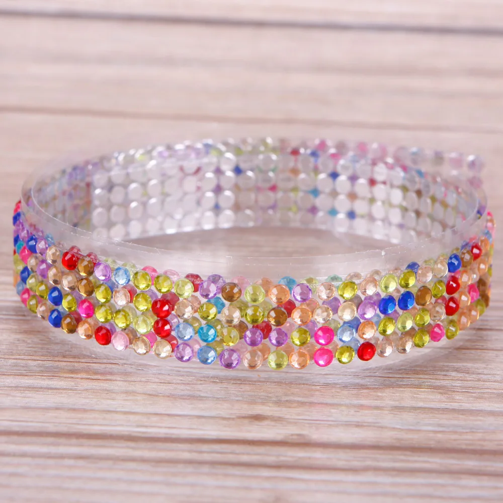 1 шт. акриловый хрусталь стикер самоклеящаяся палка на ленте DIY наклейки для