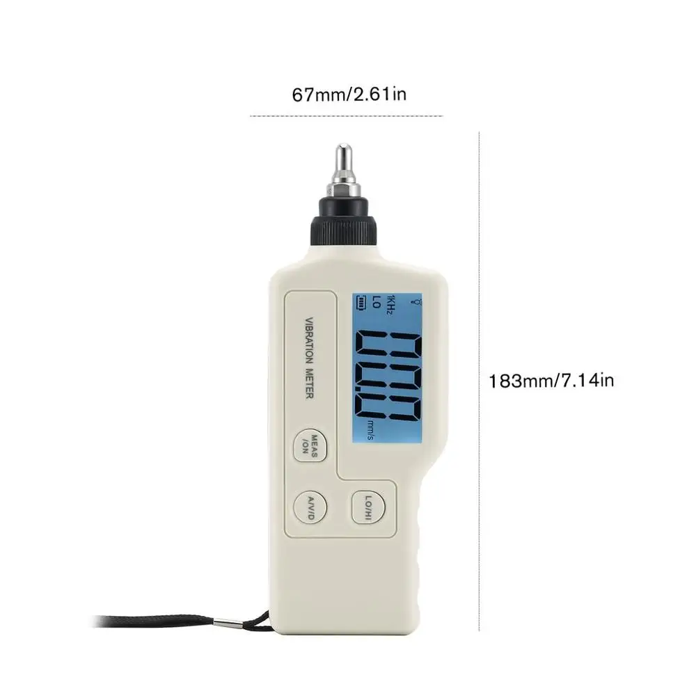 Портативный цифровой Виброметр анализатор VM 63A вибратор тестер