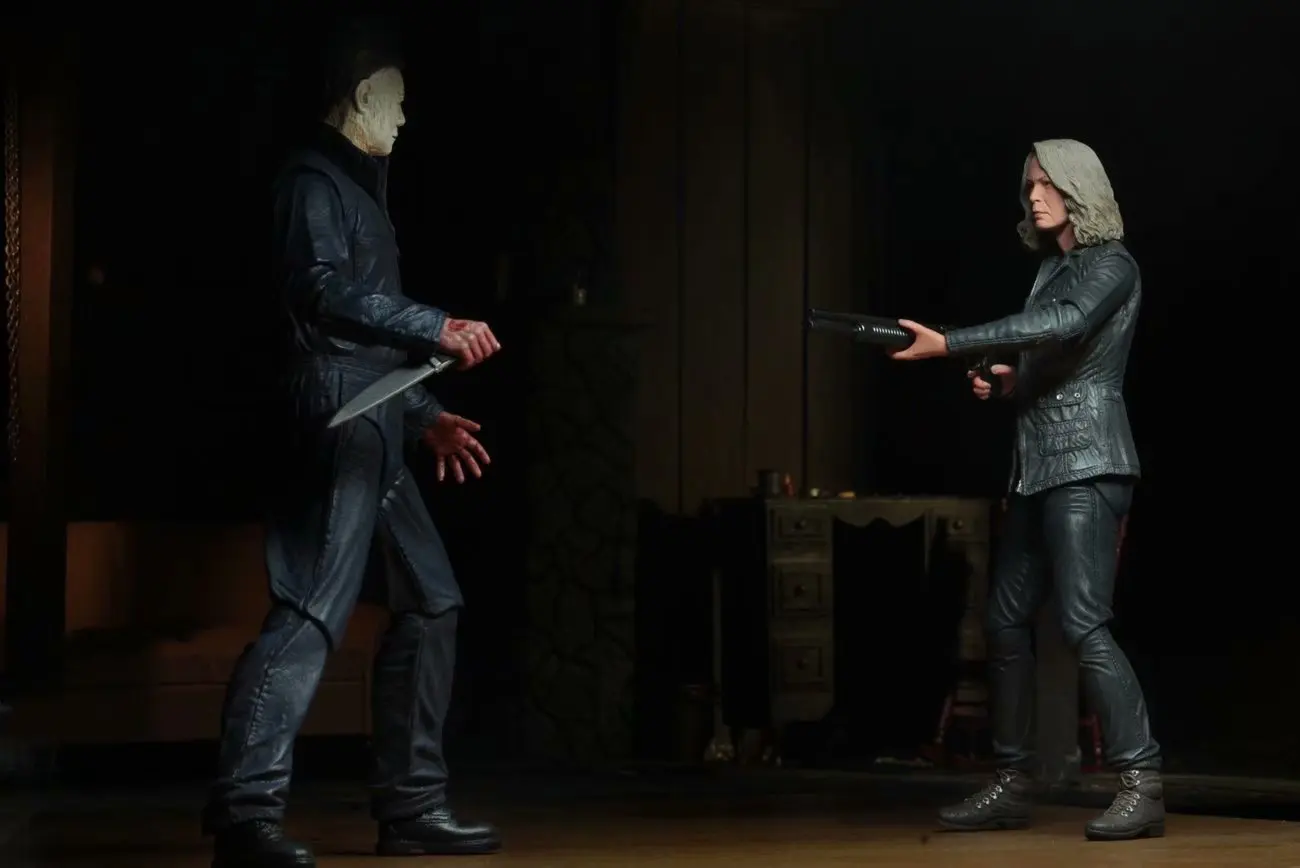 Скидка Фигурки героев NECA Halloween Ultimate 2 Майкл Майерс Лори строд, подвижные игрушки-модели, 18 см, оригинал