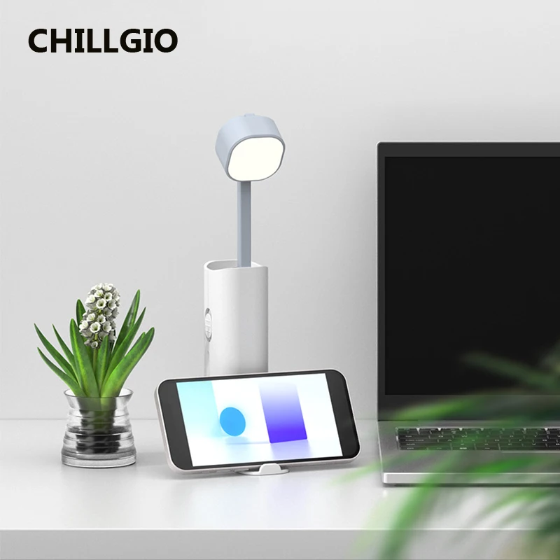 Портативные настольные лампы для чтения CHILLGIO с регулируемой яркостью зарядкой