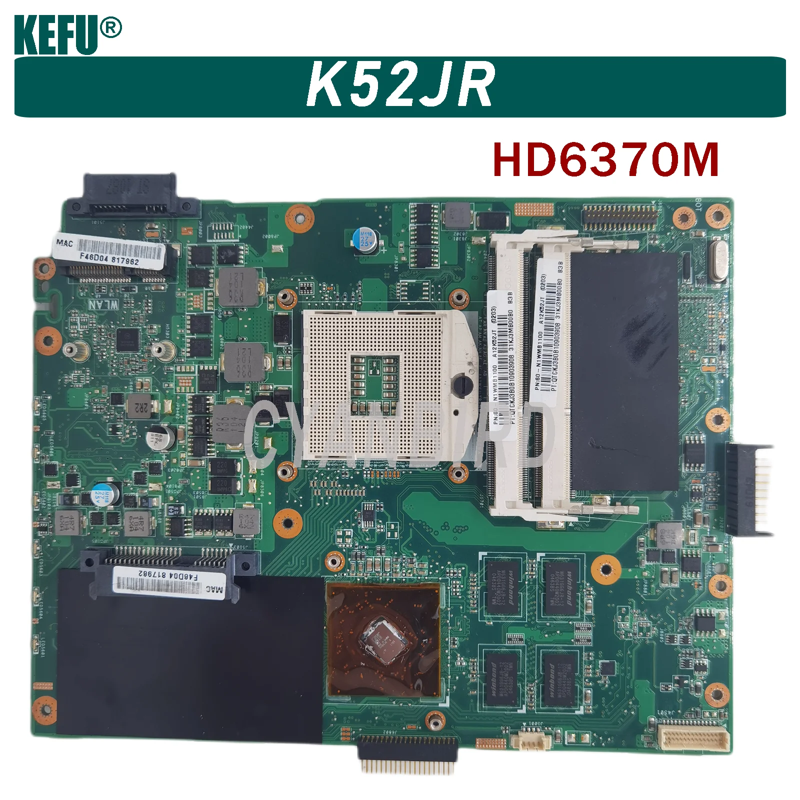 

KEFU K52JR original mainboard for ASUS K52J K52JT K52JC with video card Laptop motherboard