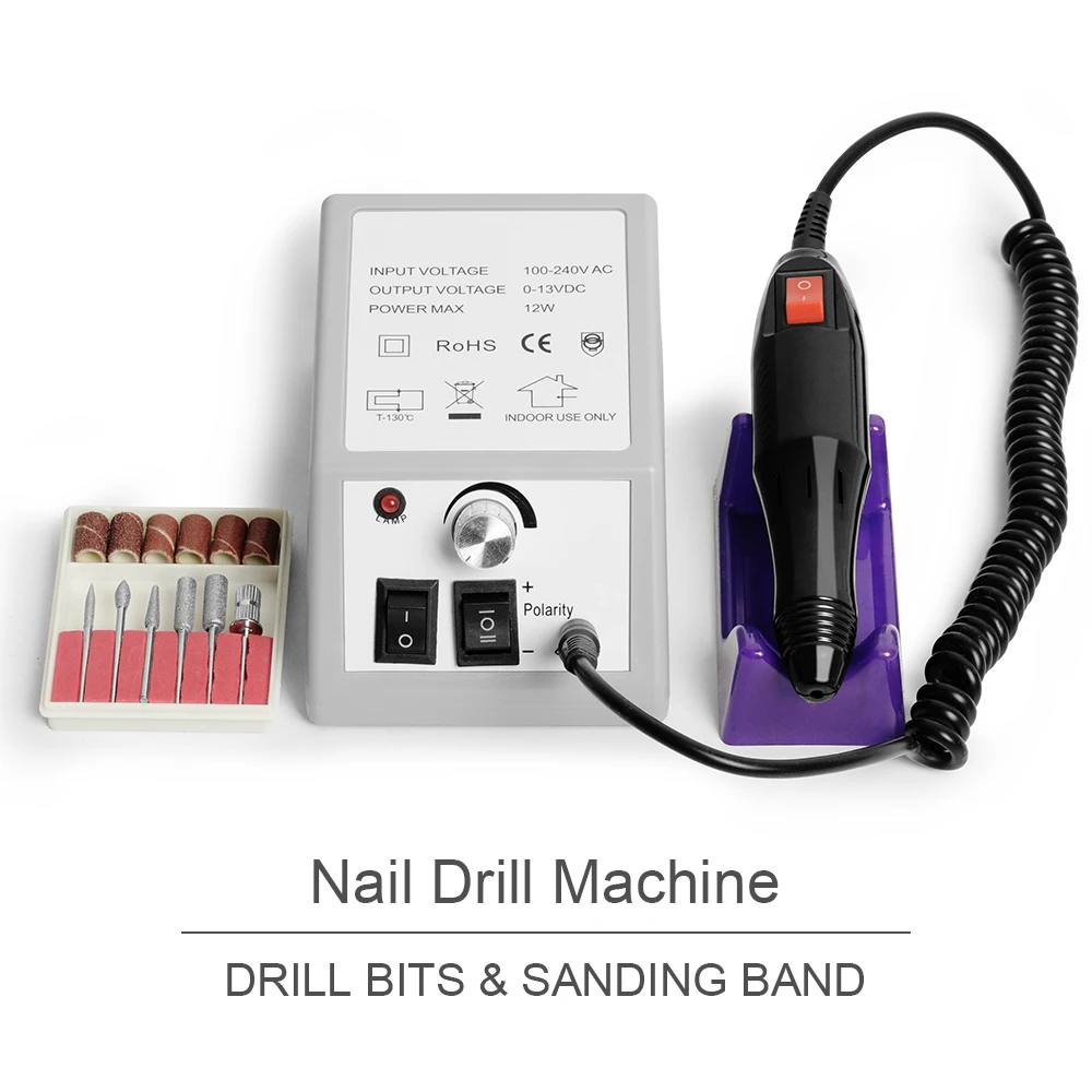 

Manicure Machine Drill 20000RPM Professional Nail Drill Electric Nail File with Speed Display Manicure Knife Pedicure Machine
