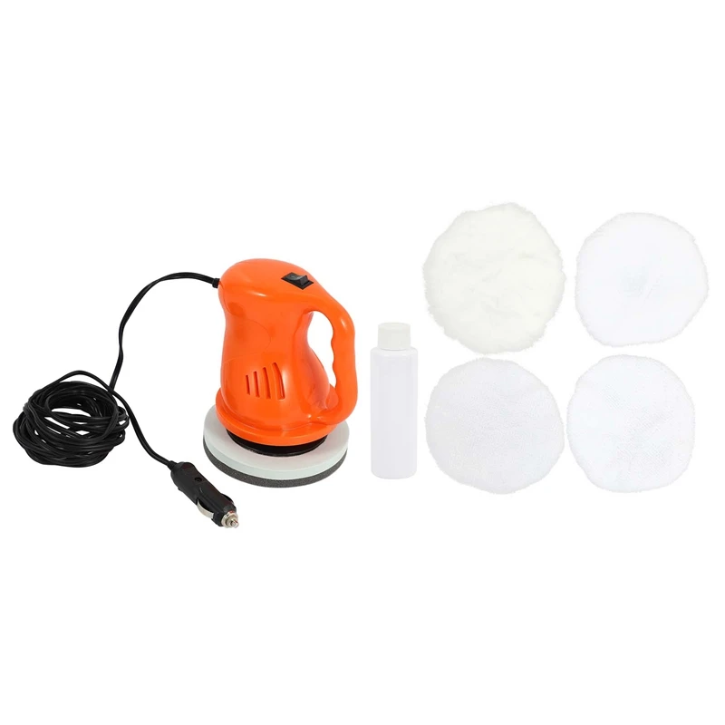 

Car Polisher Machine Auto Electric Buffer Waxer Portable Polishing Buffing Waxing Sander Machine Kit Set Orange