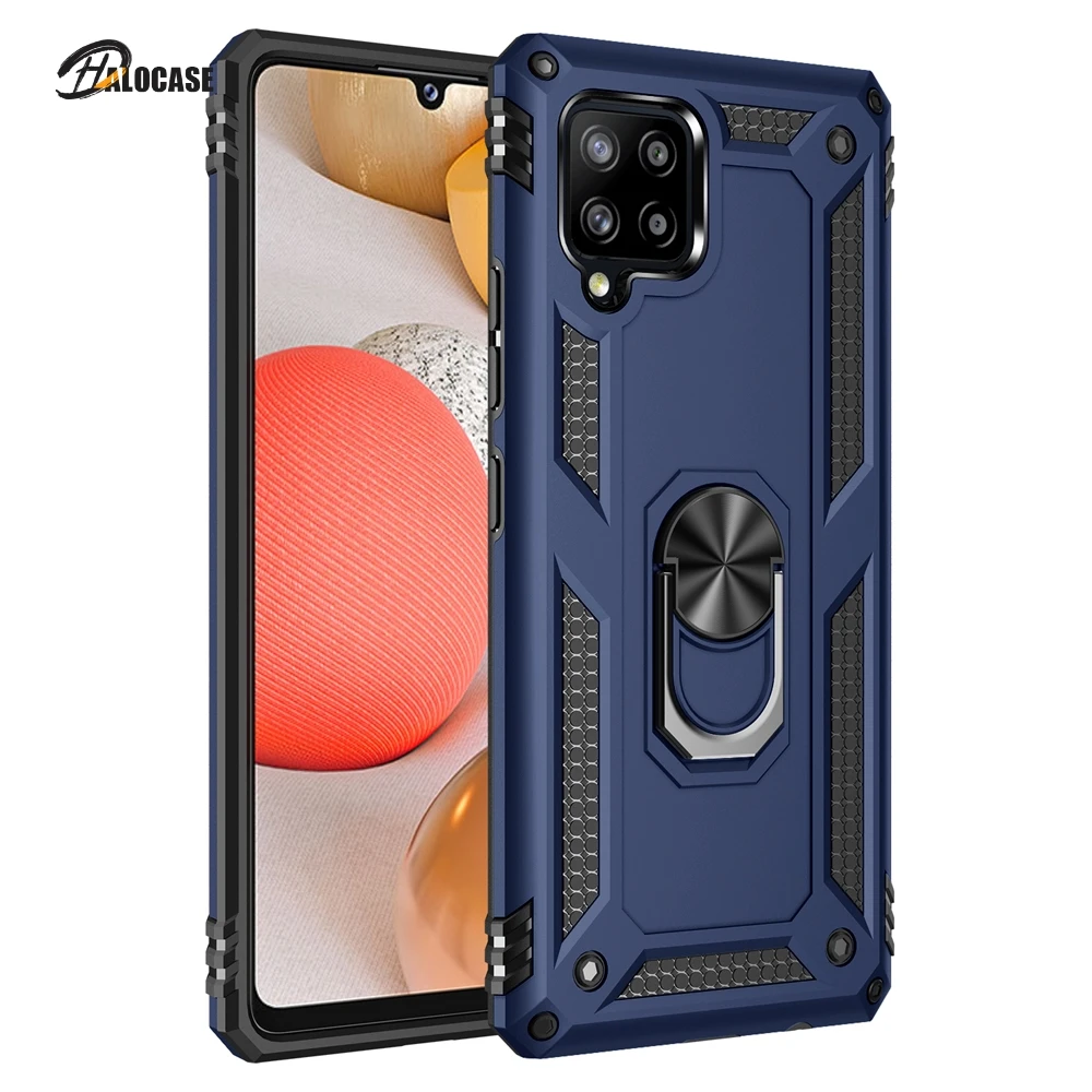 

Shockproof Rugged Ring Stand Fundas Cover for Samsung Galaxy A32 A72 A52 A42 5G A12 S20 FE S20FE Case Coque TPU Bumper PC Shell