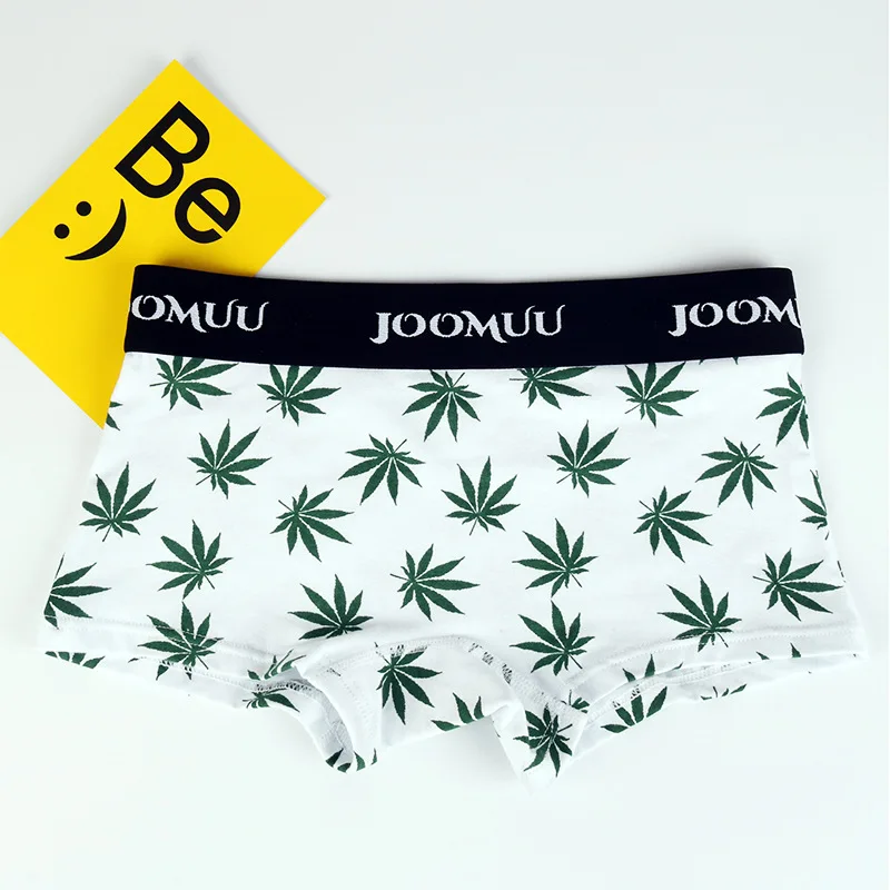 Трусы-боксеры HaleyChan 3 шт./упаковка хлопковые с принтом листьев | Женская одежда
