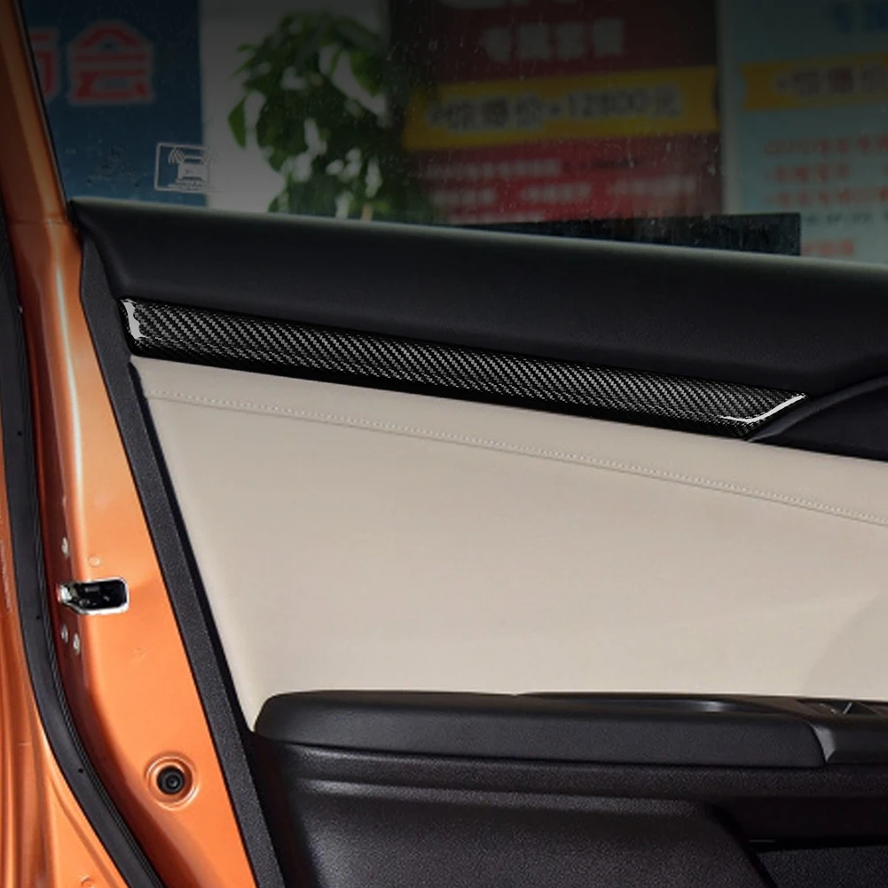 

Car Interior Front Door Panel Strips Replacement Carbon Fiber for Honda Civic 10th Gen 16-20 Car Door Panel Strips