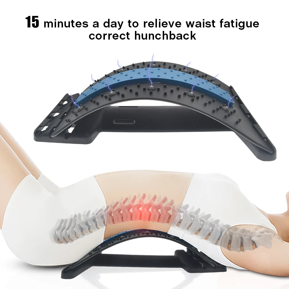 

Magnetic Lumbar Relief Back Strecher Spine Traction Massage Back Pain Relief Support Pressure Therapy Back Massager Dropshipping