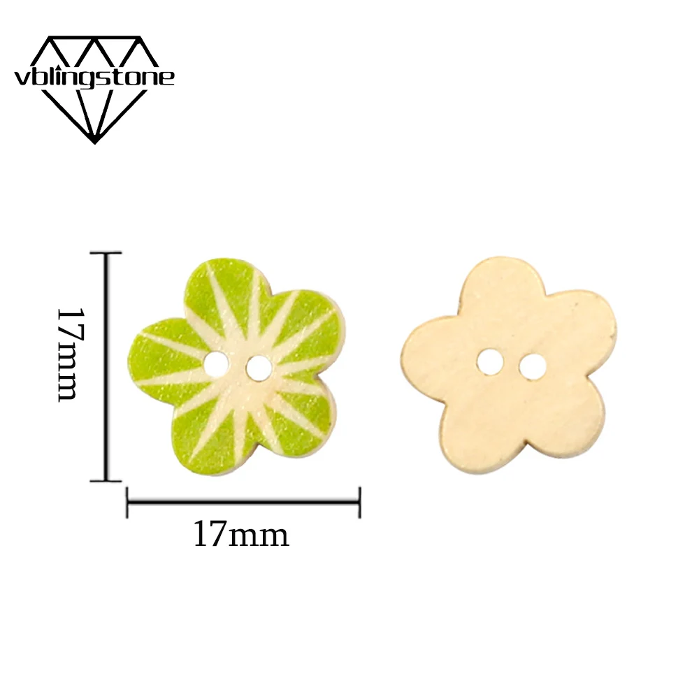 50 шт. декоративные пуговицы в форме цветка 17 х17 мм | Дом и сад