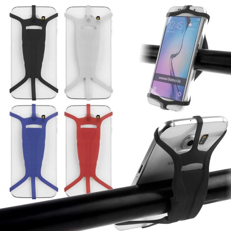 Silicone Bike Phone Holder Band Universal Bicycle Motorcycle Handlebar Mount Mobile Clip iPhone Samsung GPS Tape BC0167 | Спорт и