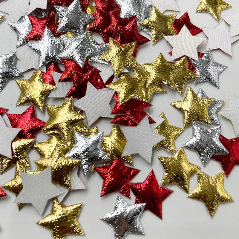 

100pcs Gold/Silver Stars for Christmas Decorations DIY Scrapbook Cards Ornaments Embossing Accessories A370