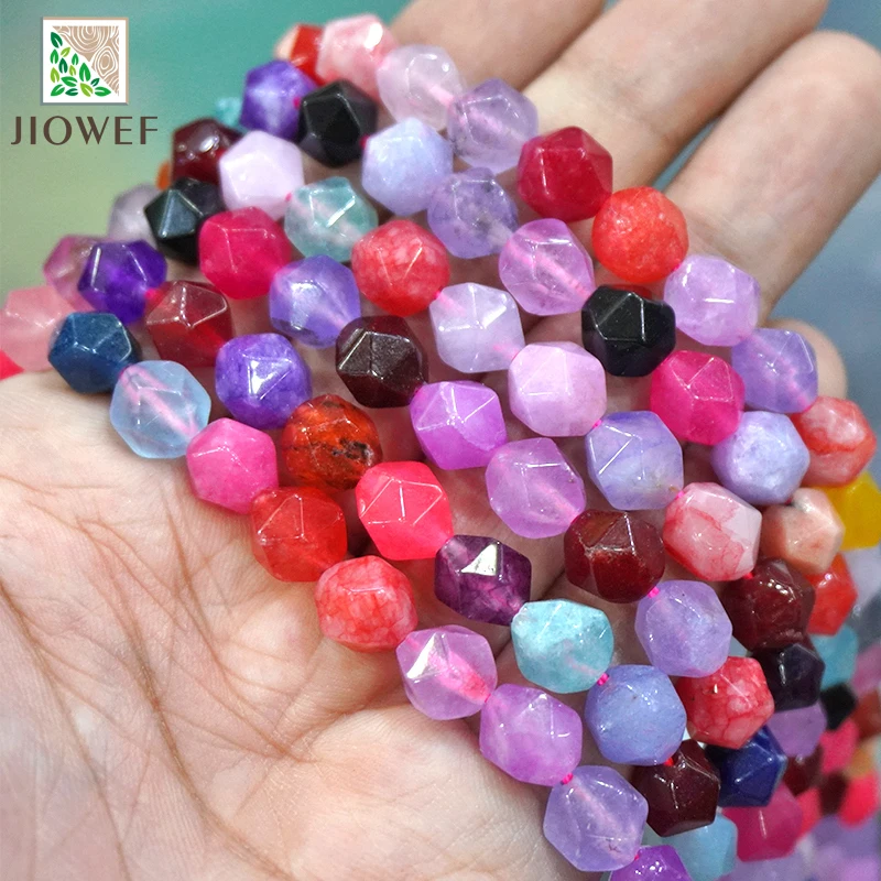 

Natural Smooth Faceted Mixed Color Jaspers for Making Jewelry Spacers Loose Beads DIY Bracelet Accessories 14" Strand 6/8/10MM