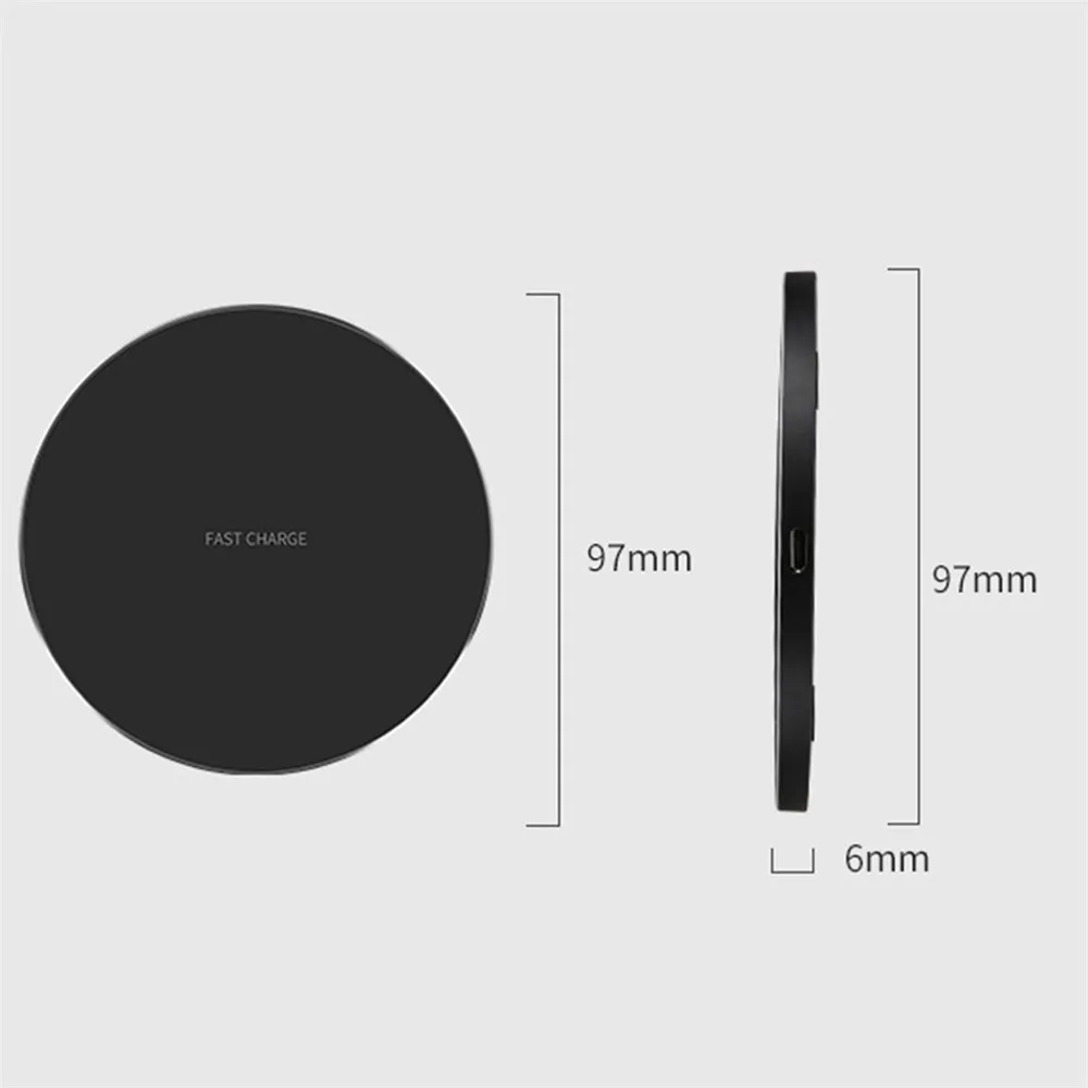 qi metal 10w wireless charger for samsung s10 s9 note 8 9 charging pad for iphone 8 x xr xs max qc3 0 fast wireless charging free global shipping