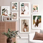 Минималистичный модный абстрактный женский постер для чтения, скандинавский постер, настенный художественный принт, холст, картина, Декор, картинки для гостиной