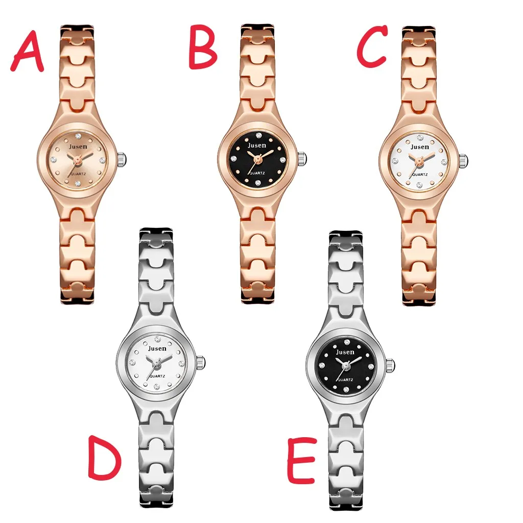 Модные простые часы из нержавеющей стали с инкрустацией стразами и звездочками