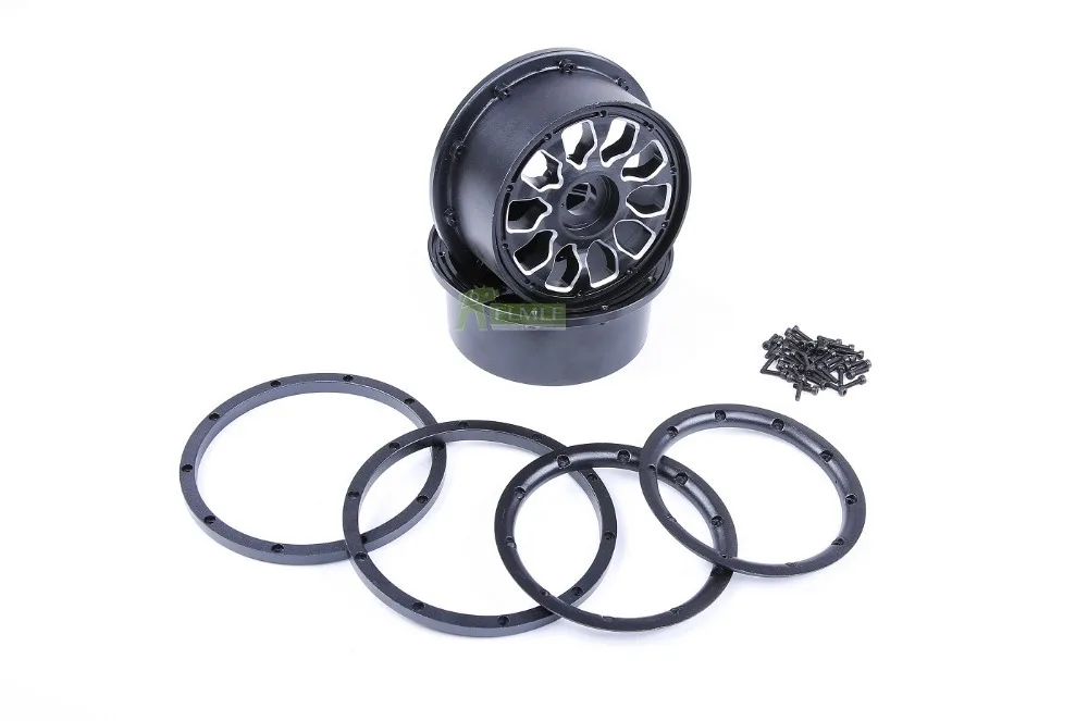 Набор металлических ступиц колеса с ободом Beadlock подходит для 1/5 Losi 5ive T ROVAN ROFUN LT