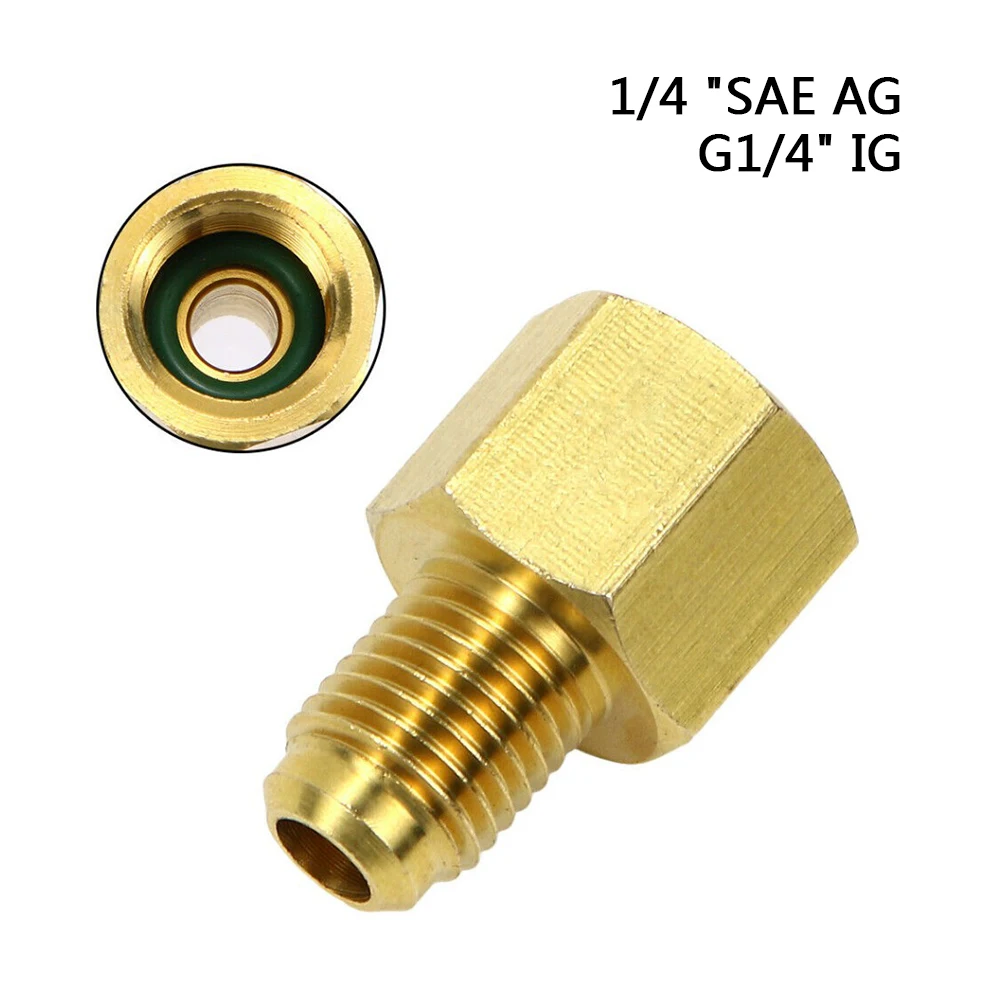 

Refrigeration Charging Adapter Brass Support 1/4'' SAE AG To G1/4'' IG Nitrogen Adapter Fittings For Air Conditioner