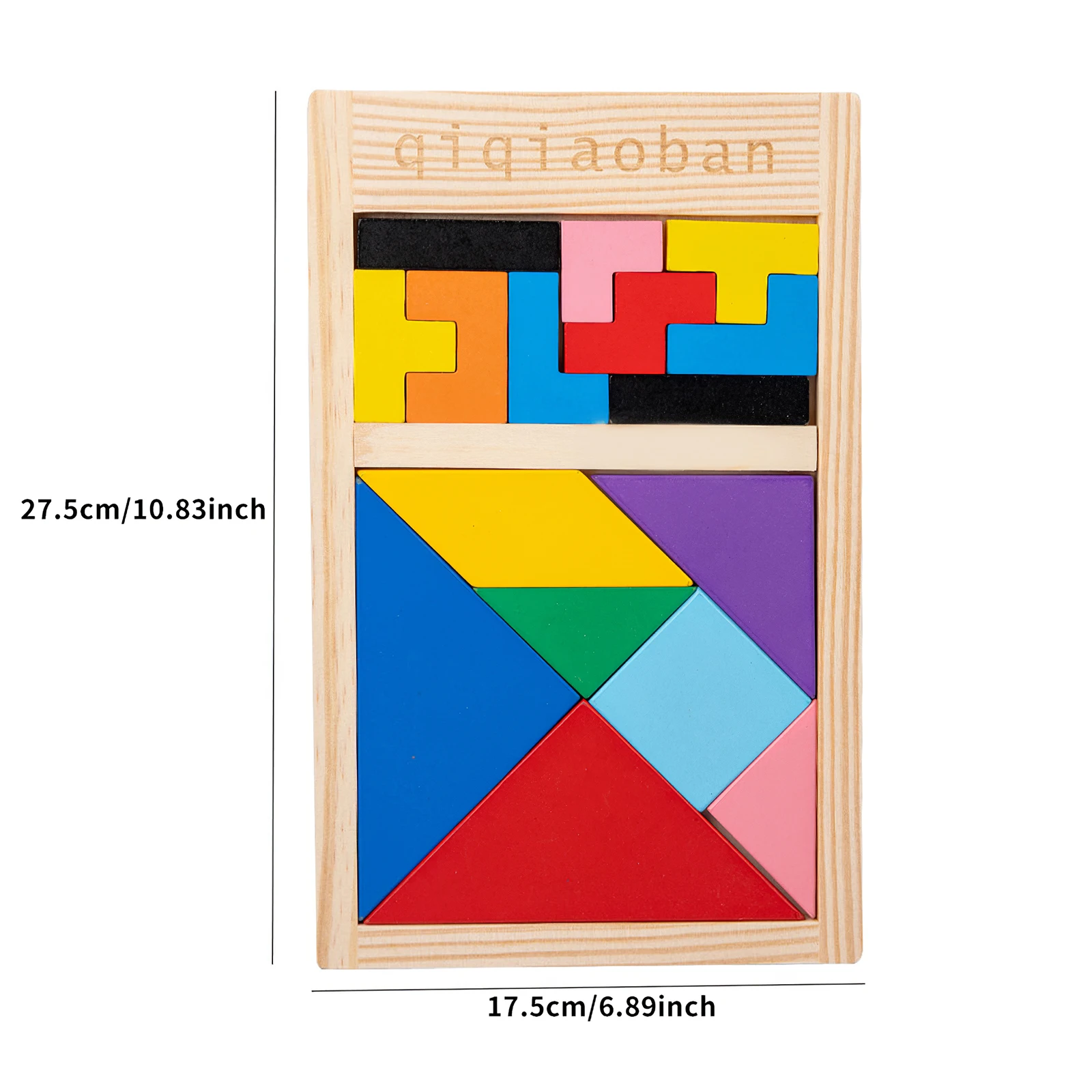 

Colorful Wooden 3D Puzzle Tangram Toys Board Games Tangram Math Toys Jigsaw Game Children Preschool Imagination Educational Toy