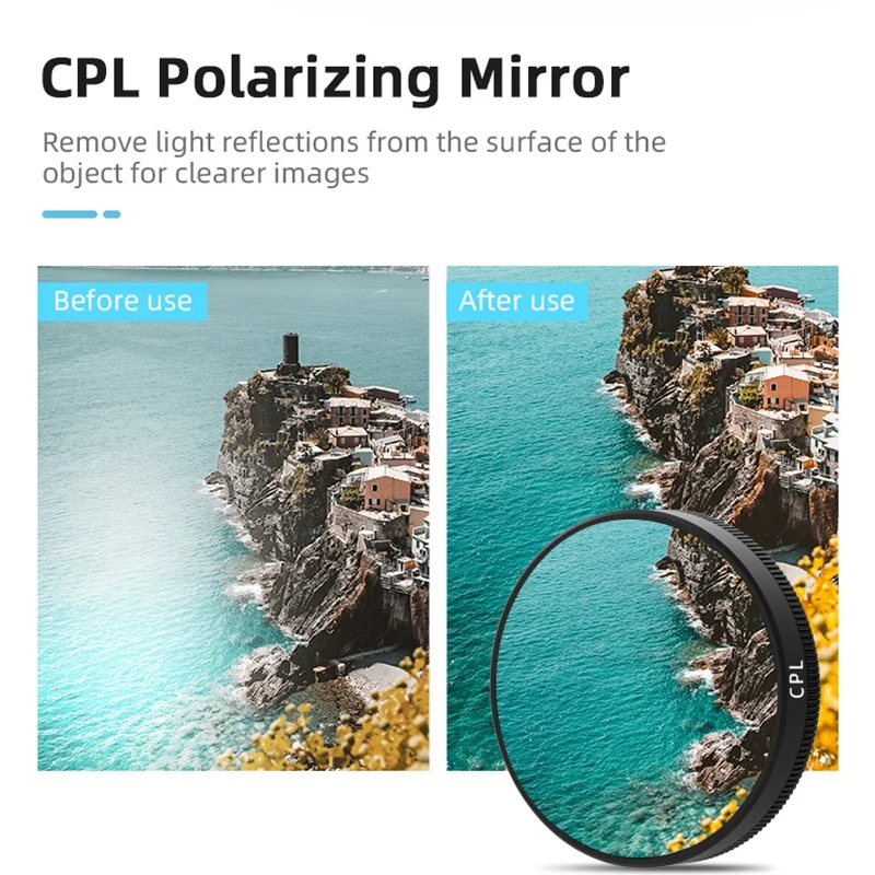 

TELESIN IS-FLT-R03 ND8 ND16 ND32 CPL Lens Filter Set Aluminium Alloy Frame for Insta360 ONE R Action Camera Lens Filter