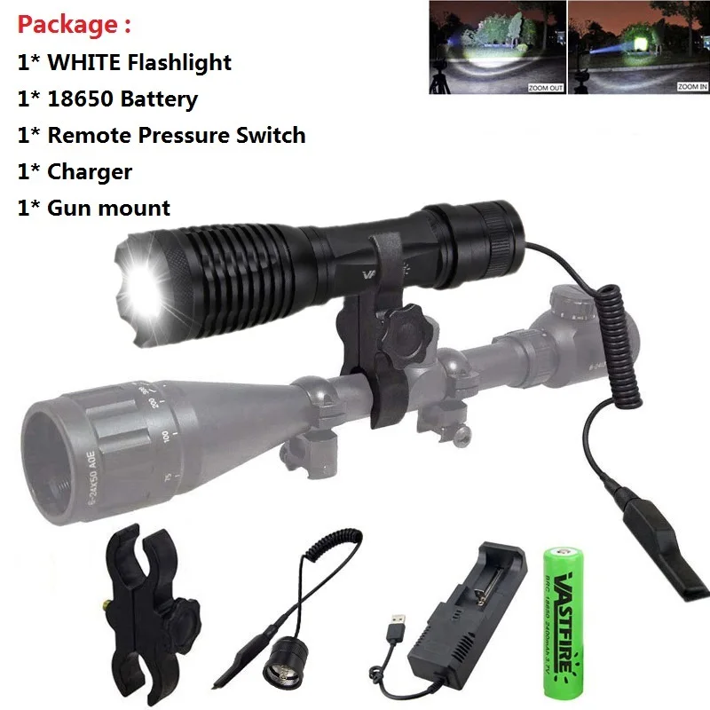 Охотничий фонарик 1 режим Lintern T6 тактические фонарики 18650 алюминий 710