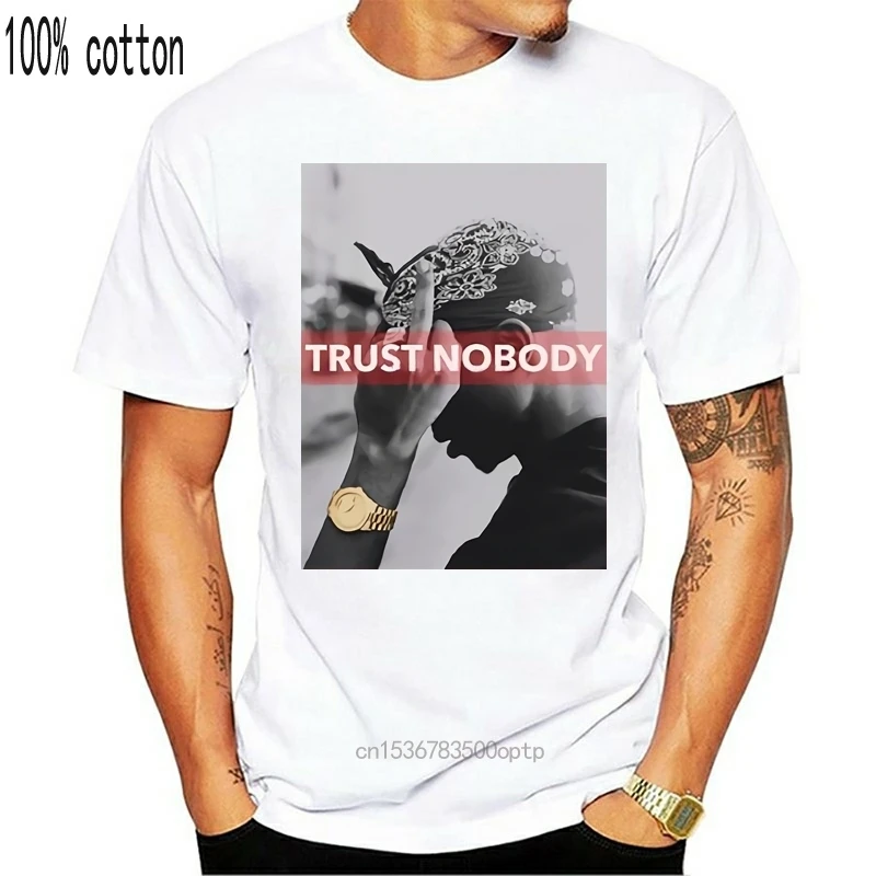 

Mens T Shirts Fashion 2019 2PAC TRUST NOBODY TUPAC Shakur
