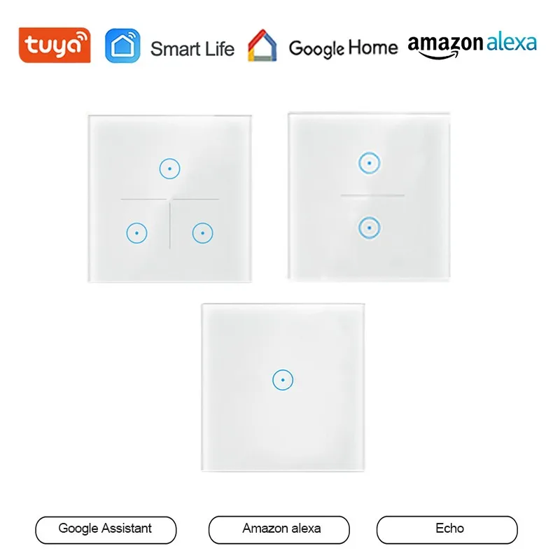 

Смарт-выключатель настенный сенсорный с голосовым управлением и таймером