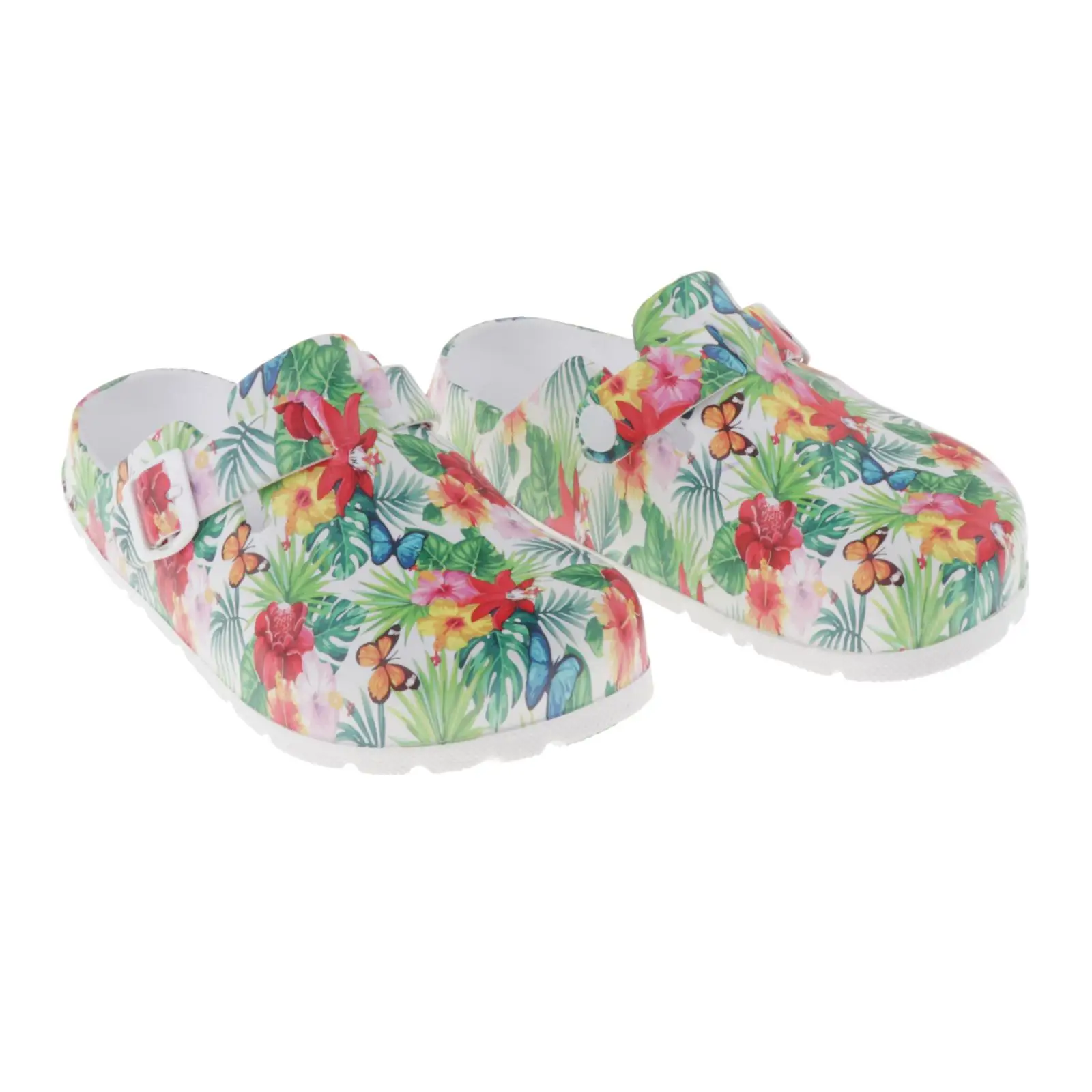 EVA Non-slip Nurse Shoes Clogs for Men Women Sandals Casual Beach Shoes Floral Waterproof SPA Beauty Salon Shoe Work Clogs