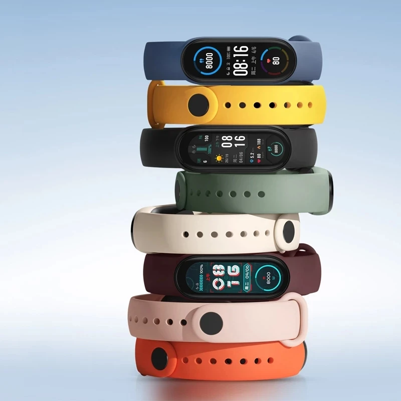 Стреп Xiaomi Mi Band 7 из 100% оригинального силиконового браслета Band7 для замены ремешков на запястье Mi7 mi band7