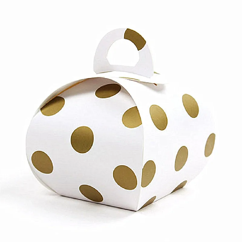 Polka dot Stripes Christmas Candy Box Paper Gift Bag Chocolate Packaging Kids Birthday Party Wedding Decorations Favor | Дом и сад