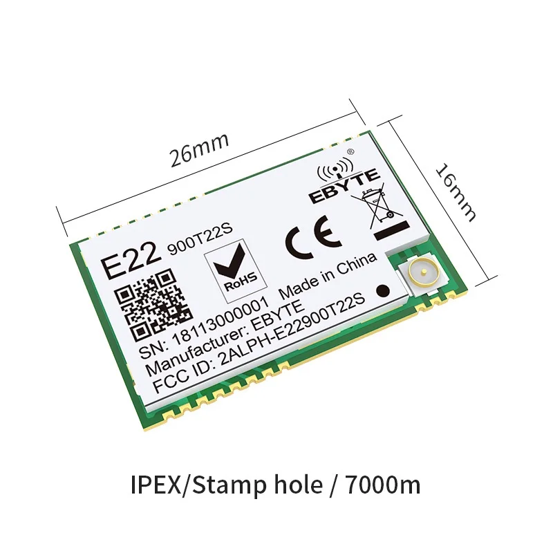 E22 900T22S SX1262 UART TCXO Беспроводной радиочастотный модуль 868 МГц 915 трансивер IoT SMD IPEX