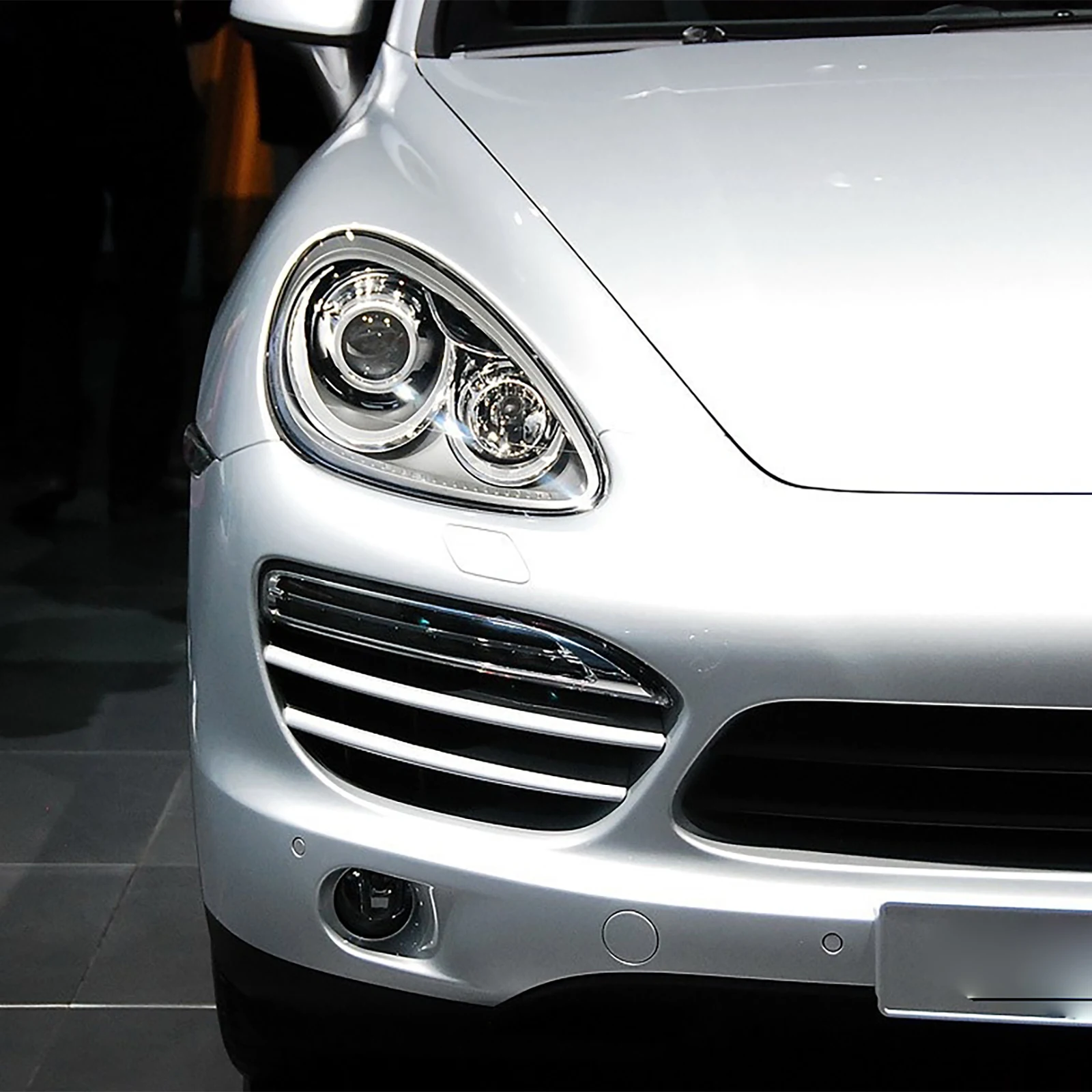 

Front Headlight Lens Guard Protective Headlight Lens Cover Perfect Replacement Long Service Life for Porsche Cayenne 2011-2014