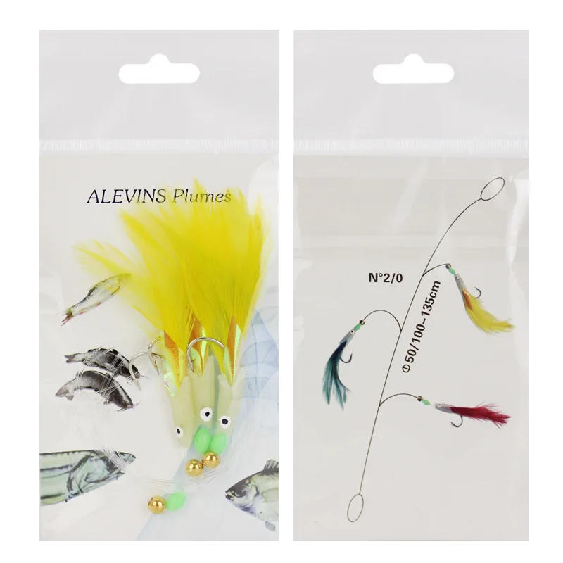 3pcs/Set A bunch of three fish Combination Fishhook Fishing Lure Set Wire Artificial Silicone Luminous Bait | Спорт и развлечения