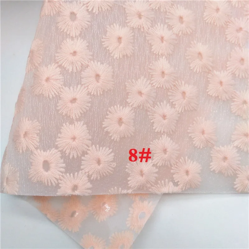 Glitterwishcome 21X29 см A4 Размер Вышивка Цветы на чистой ткани листы для бантов, GM617A - Цвет: 8