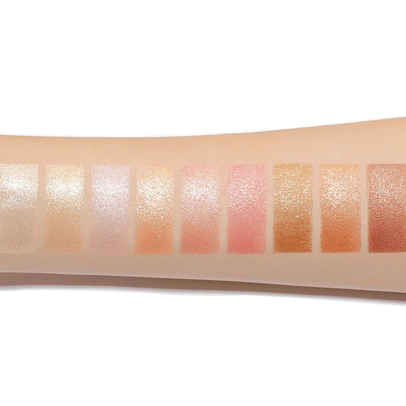 9 цветов блестящие тени для век Палитра мерцающий пигмент дымчатые